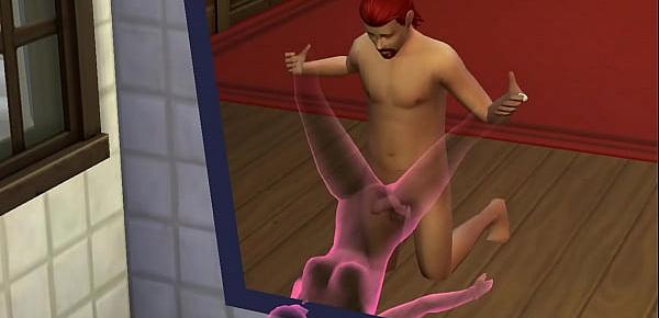  The Sims 4 sexo oral e comendo uma fantasma